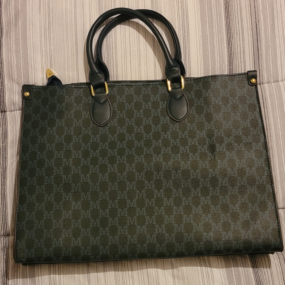 Elegant Black And Blue Tote Bag